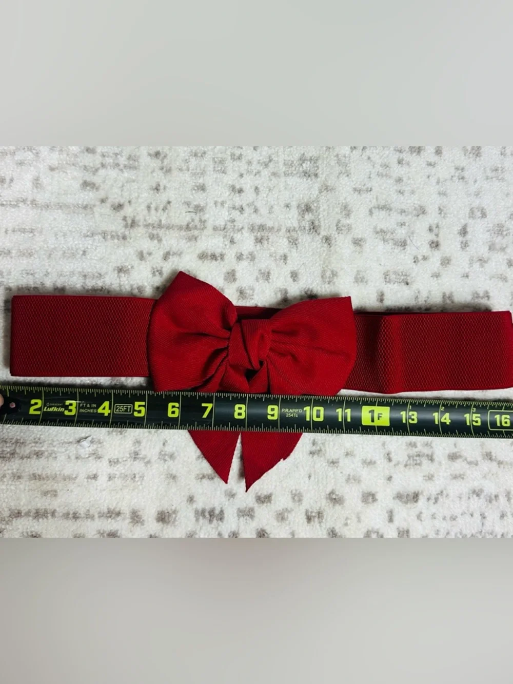 Source Unknown Red Bow Elastic Belts - Set of 6
